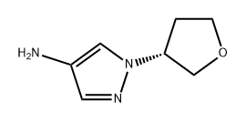 1H-Pyrazol-4-amine, 1-[(3R)-tetrahydro-3-furanyl]- 구조식 이미지