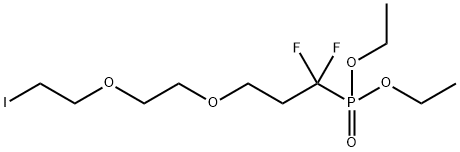 Phosphonic acid, P-[1,1-difluoro-3-[2-(2-iodoethoxy)ethoxy]propyl]-, diethyl ester Structure