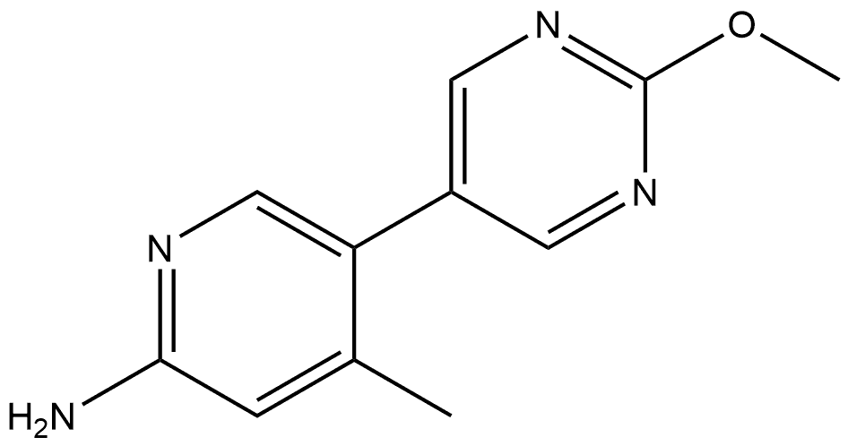 5-(2-Methoxy-5-pyrimidinyl)-4-methyl-2-pyridinamine Structure