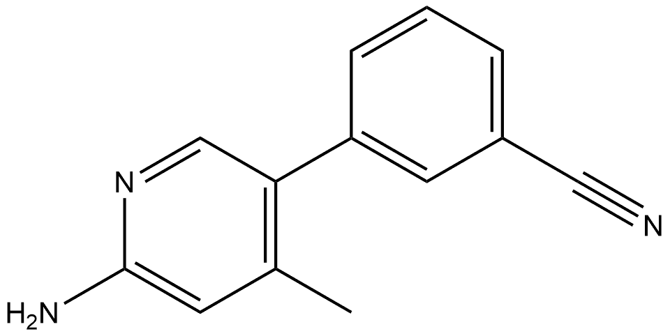 3-(6-Amino-4-methyl-3-pyridinyl)benzonitrile Structure