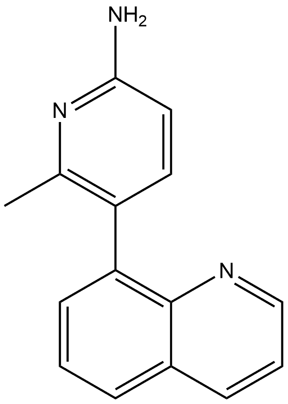 6-Methyl-5-(8-quinolinyl)-2-pyridinamine Structure