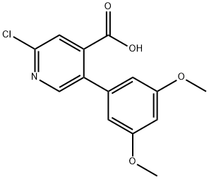 2-Chloro-5-(3,5-dimethoxyphenyl)isonicotinic acid Structure