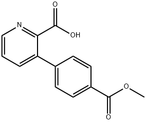 3-(4-Methoxycarbonylphenyl)picolinic acid 구조식 이미지