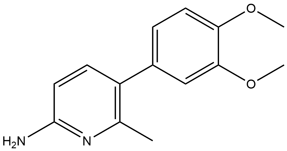 5-(3,4-Dimethoxyphenyl)-6-methyl-2-pyridinamine Structure