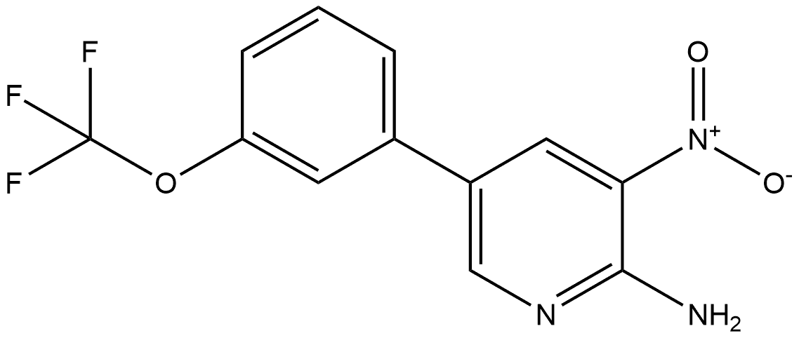 3-nitro-5-(3-(trifluoromethoxy)phenyl)pyridin-2-amine Structure