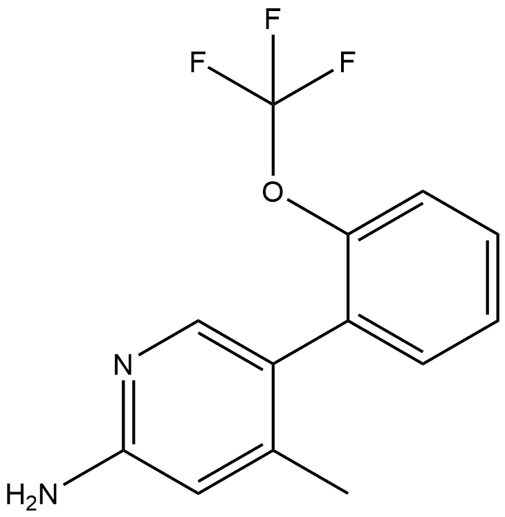 4-Methyl-5-[2-(trifluoromethoxy)phenyl]-2-pyridinamine Structure