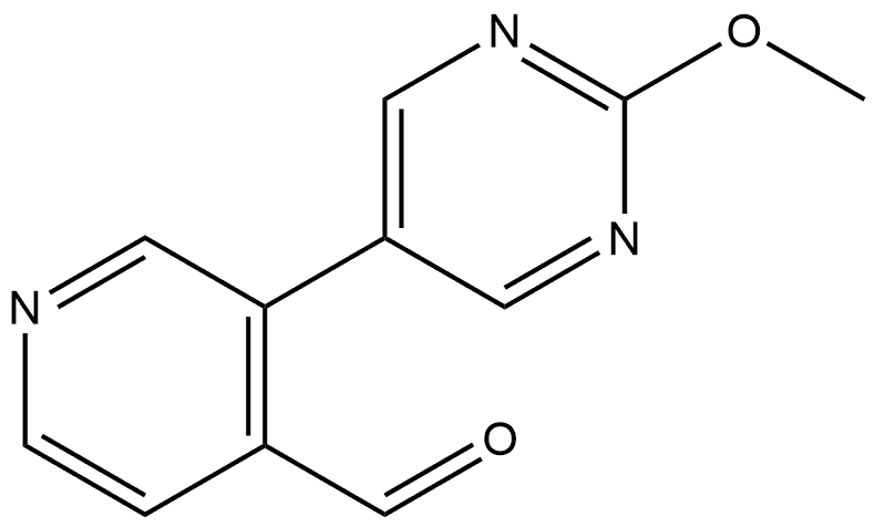 3-(2-Methoxy-5-pyrimidinyl)-4-pyridinecarboxaldehyde Structure