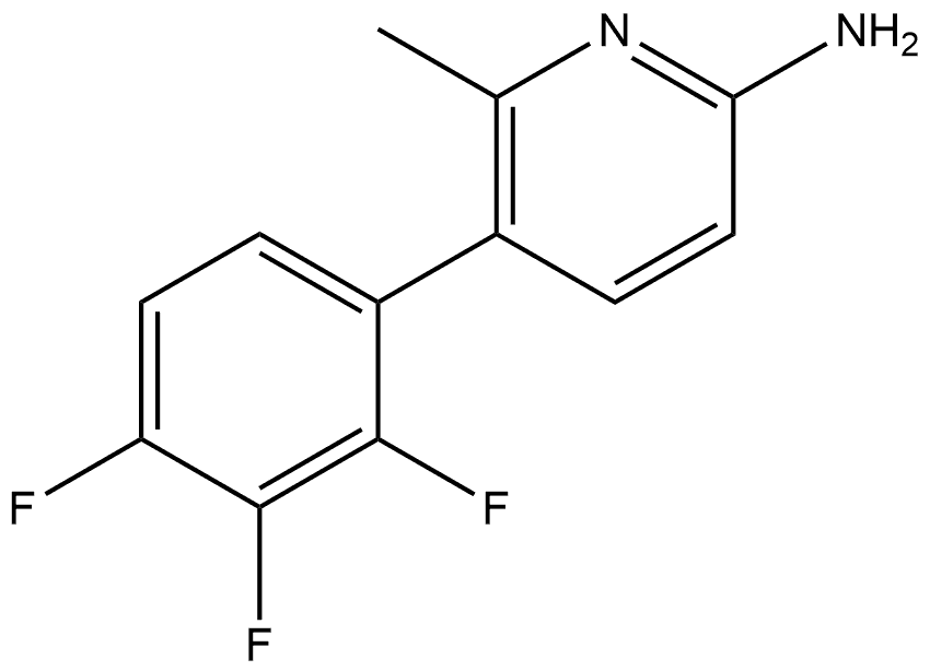 6-Methyl-5-(2,3,4-trifluorophenyl)-2-pyridinamine Structure