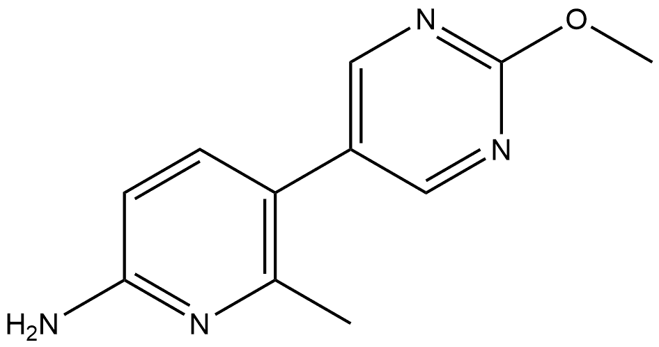 5-(2-Methoxy-5-pyrimidinyl)-6-methyl-2-pyridinamine Structure