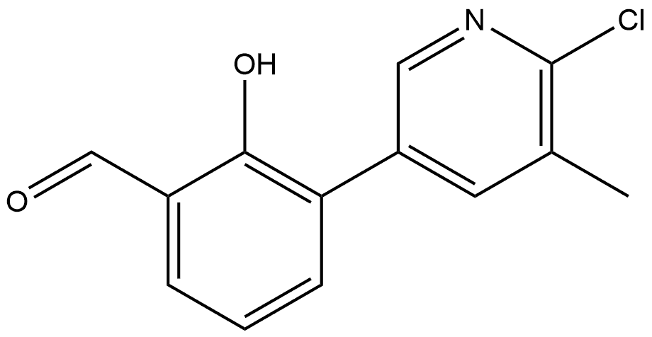 3-(6-Chloro-5-methyl-3-pyridinyl)-2-hydroxybenzaldehyde Structure