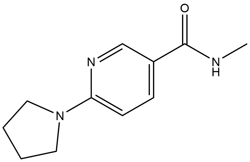 N-Methyl-6-(1-pyrrolidinyl)-3-pyridinecarboxamide Structure