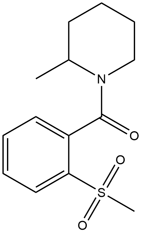 (2-Methyl-1-piperidinyl)[2-(methylsulfonyl)phenyl]methanone Structure