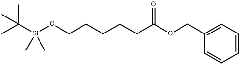 Hexanoic acid, 6-[[(1,1-dimethylethyl)dimethylsilyl]oxy]-, phenylmethyl ester 구조식 이미지
