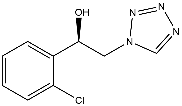 1H-Tetrazole-1-ethanol, α-(2-chlorophenyl)-, (αR)- Structure