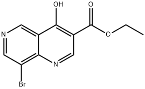 ethyl 8-bromo-4-hydroxy-1,6-naphthyridine-3-carboxylate Structure