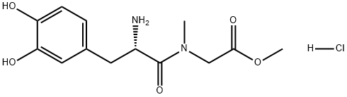 Glycine, 3-hydroxy-L-tyrosyl-N-methyl-, methyl ester, hydrochloride (1:1) Structure