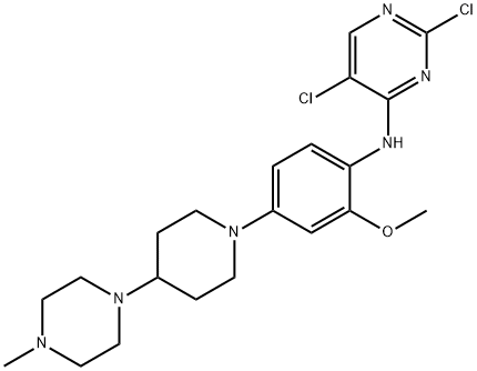 4-Pyrimidinamine, 2,5-dichloro-N-[2-methoxy-4-[4-(4-methyl-1-piperazinyl)-1-piperidinyl]phenyl]- Structure