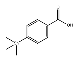 Benzoic acid, 4-(trimethylstannyl)- Structure