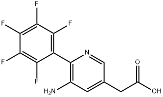 3-Amino-2-(perfluorophenyl)pyridine-5-acetic acid Structure