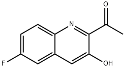 Ethanone, 1-(6-fluoro-3-hydroxy-2-quinolinyl)- Structure