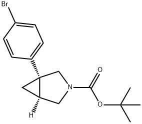 (1R,5S)-tert-butyl 1-(4-bromophenyl)-3-azabicyclo[3.1.0]hexane-3- 구조식 이미지