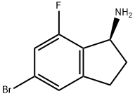 1H-Inden-1-amine, 5-bromo-7-fluoro-2,3-dihydro-, (1S)- Structure