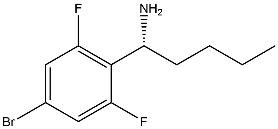 (1R)-1-(4-BROMO-2,6-DIFLUOROPHENYL)PENTYLAMINE Structure