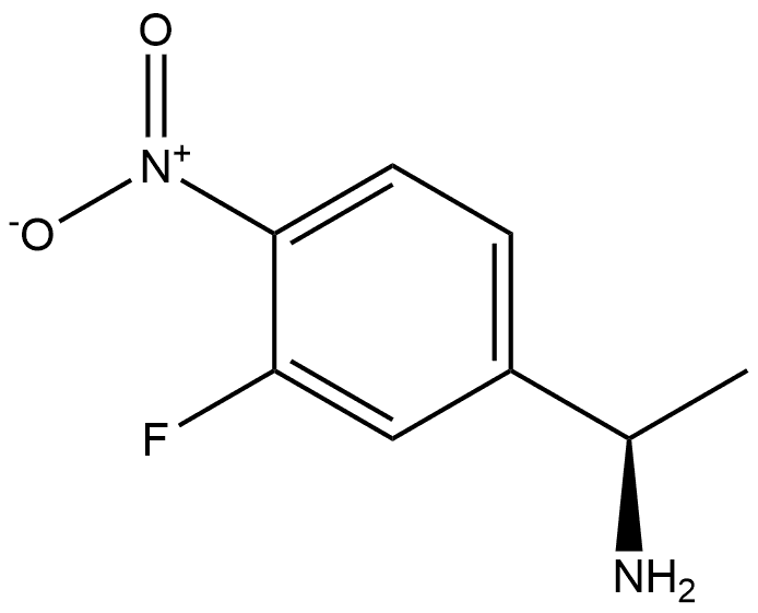 Benzenemethanamine, 3-fluoro-α-methyl-4-nitro-, (αR)- Structure