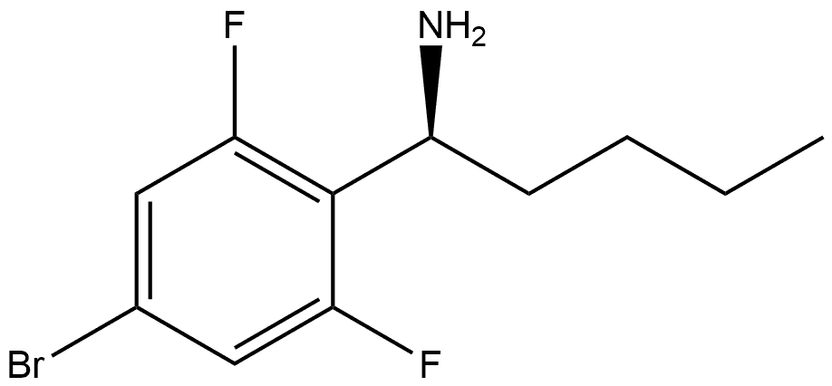 (1S)-1-(4-BROMO-2,6-DIFLUOROPHENYL)PENTYLAMINE Structure