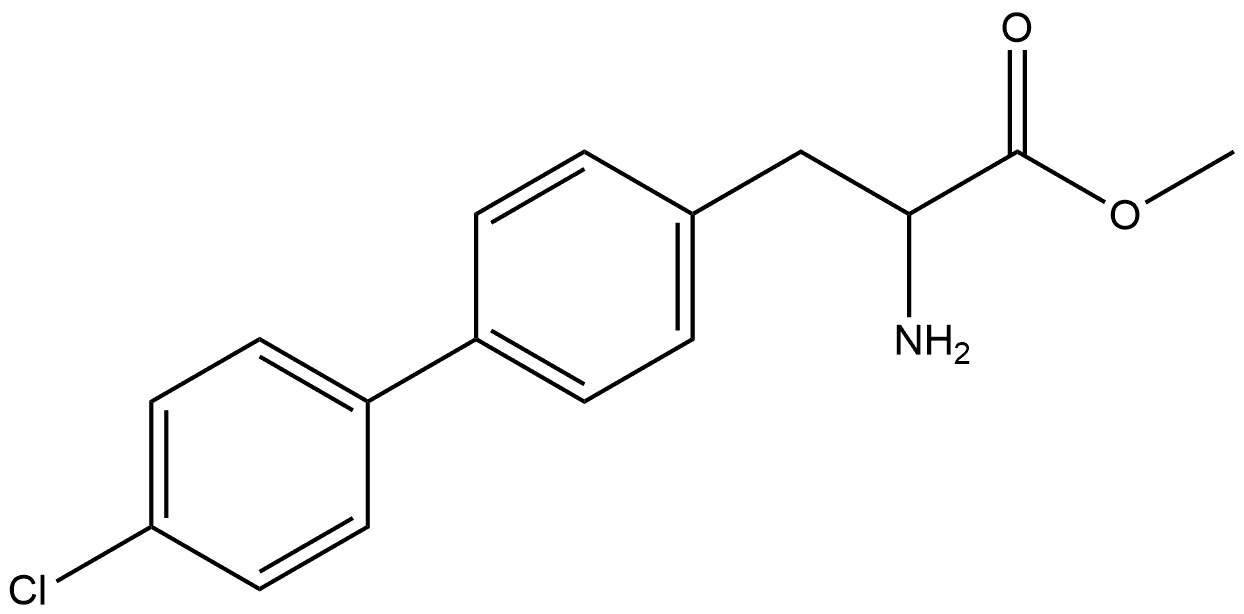 [1,1'-Biphenyl]-4-propanoic acid, α-amino-4'-chloro-, methyl ester Structure