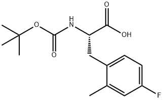 Phenylalanine, N-[(1,1-dimethylethoxy)carbonyl]-4-fluoro-2-methyl- Structure