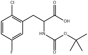 2-{[(tert-butoxy)carbonyl]amino}-3-(2-chloro-5-fluorophenyl)propanoic acid 구조식 이미지