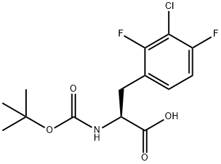 2-{[(tert-butoxy)carbonyl]amino}-3-(3-chloro-2,4-difluorophenyl)propanoic acid Structure