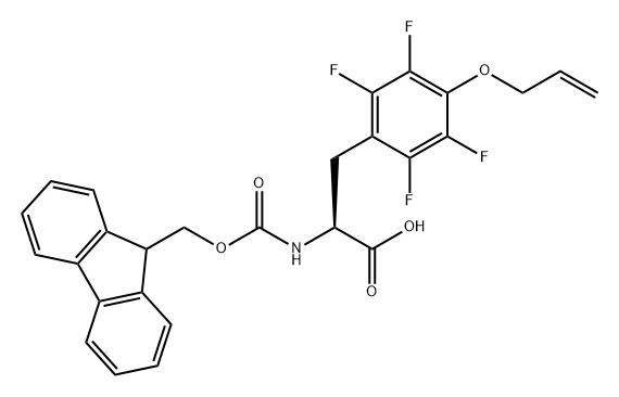 L-Tyrosine, N-[(9H-fluoren-9-ylmethoxy)carbonyl]-2,3,5,6-tetrafluoro-O-2-propen-1-yl- Structure