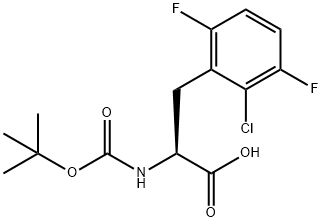 2-{[(tert-butoxy)carbonyl]amino}-3-(2-chloro-3,6-difluorophenyl)propanoic acid Structure