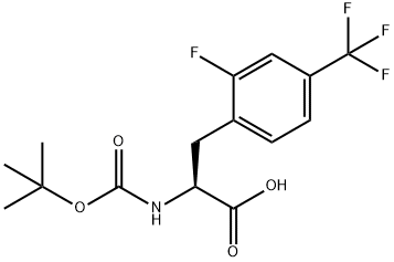 Phenylalanine, N-[(1,1-dimethylethoxy)carbonyl]-2-fluoro-4-(trifluoromethyl)- Structure