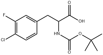 3-(4-chloro-3-fluorophenyl)-2-[(2-methylpropan-2-yl)oxycarbonylamino]propanoic acid Structure