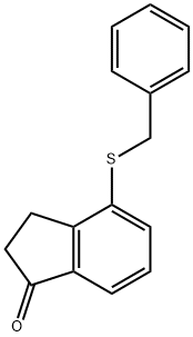 1H-Inden-1-one, 2,3-dihydro-4-[(phenylmethyl)thio]- Structure