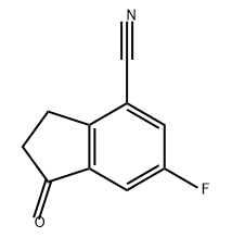 1H-Indene-4-carbonitrile, 6-fluoro-2,3-dihydro-1-oxo- 구조식 이미지