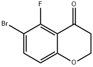 6-Bromo-5-fluoro-2,3-dihydro-4H-1-benzopyran-4-one Structure