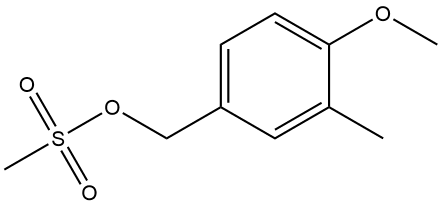 Benzenemethanol, 4-methoxy-3-methyl-, 1-methanesulfonate Structure