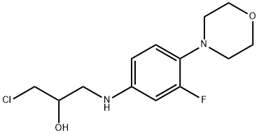 2-Propanol, 1-chloro-3-[[3-fluoro-4-(4-morpholinyl)phenyl]amino]- Structure