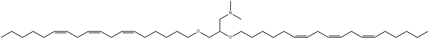 1-Propanamine, N,N-dimethyl-2,3-bis[(6Z,9Z,12Z)-6,9,12-octadecatrien-1-yloxy]- Structure