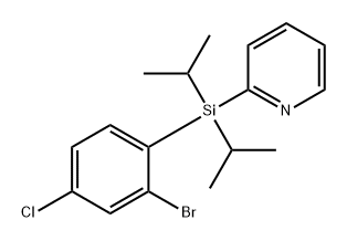 Pyridine, 2-[(2-bromo-4-chlorophenyl)bis(1-methylethyl)silyl]- Structure