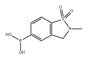 Boronic acid, B-(2,3-dihydro-2-methyl-1,1-dioxido-1,2-benzisothiazol-5-yl)- Structure