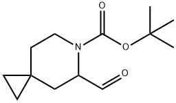 6-Azaspiro[2.5]octane-6-carboxylic acid, 5-formyl-, 1,1-dimethylethyl ester 구조식 이미지