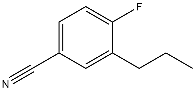 Benzonitrile, 4-fluoro-3-propyl- Structure