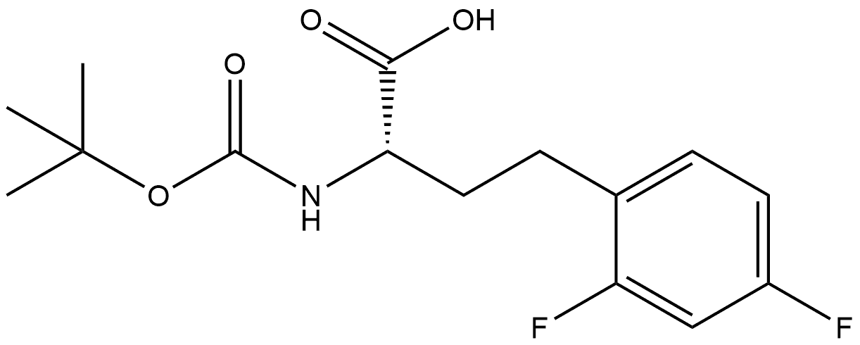 (S)-2-((tert-butoxycarbonyl)amino)-4-(2,4-difluorophenyl)butanoic acid Structure