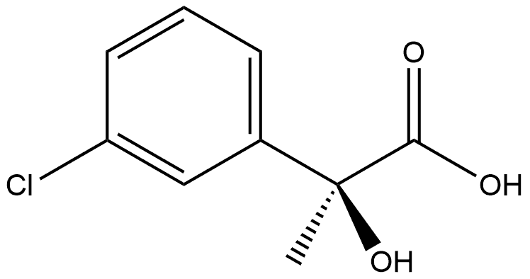 S-( )-2-(3-Chlorophenyl)-2-hydroxypropanoic acid S-( )-2-(3-Chlorophenyl)-2-hydroxypropanoic acid 구조식 이미지