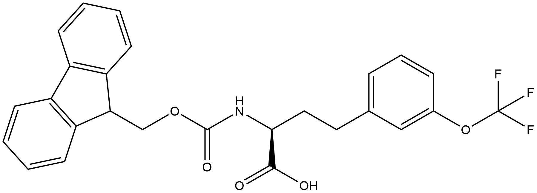 (2S)-2-({[(9H-fluoren-9-yl)methoxy]carbonyl}amino)-4-[3-(trifluoromethoxy)phenyl]butanoic acid Structure